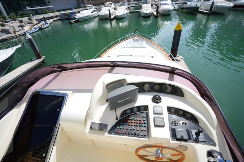 Premium craftsmanship visible on YRD Prestige 80ft yacht