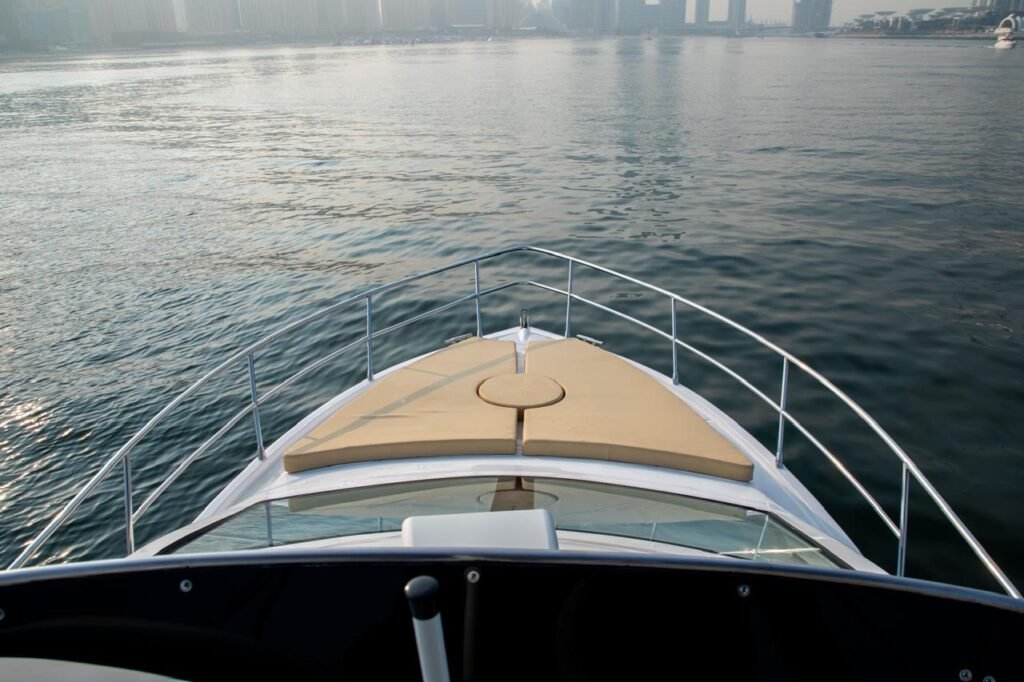 Flybridge seating area on YRD Signature 48ft yacht