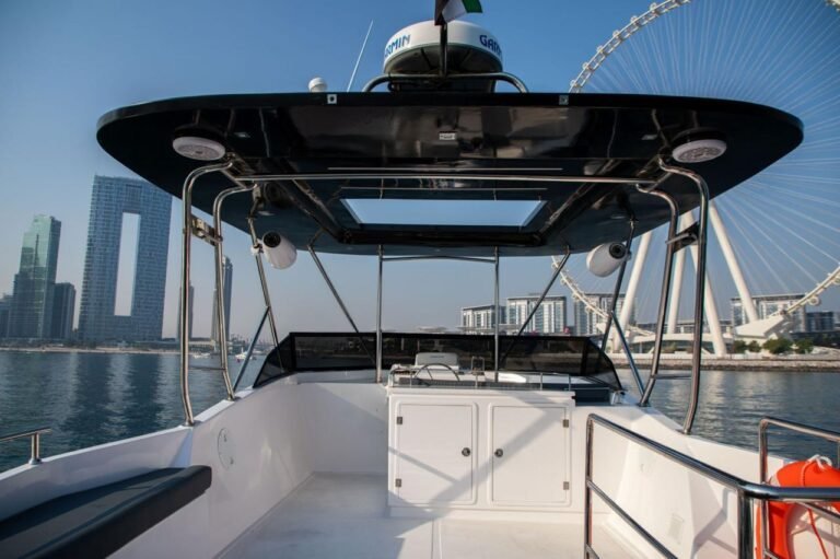 Comfortable seating area inside YRD Prestige 64ft yacht