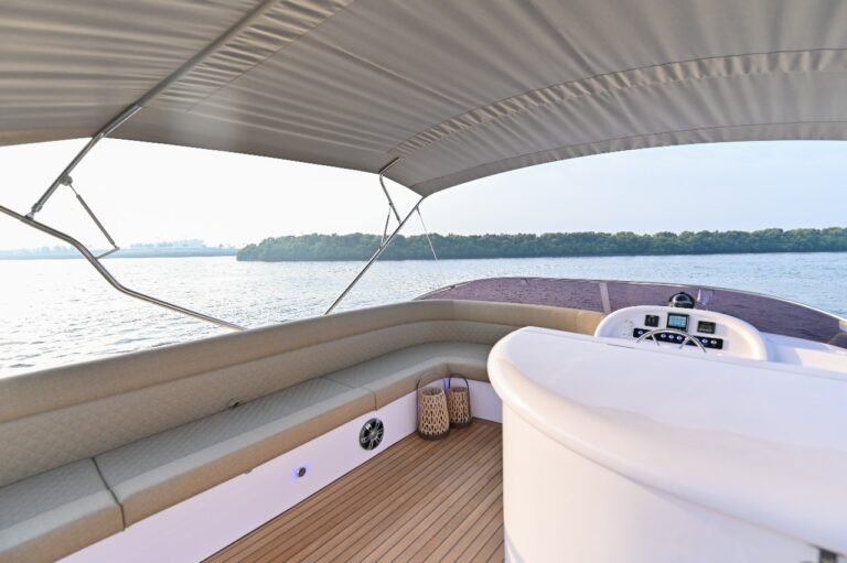 ront deck and bow seating area on YRD Signature 50ft yacht