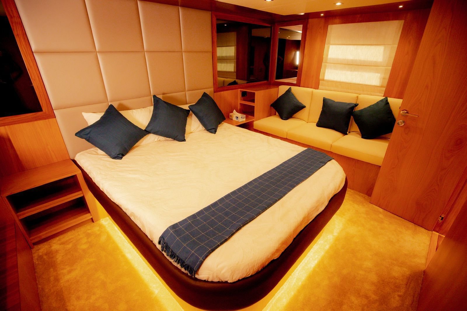 Luxury craftsmanship details on YRD Prestige 70ft