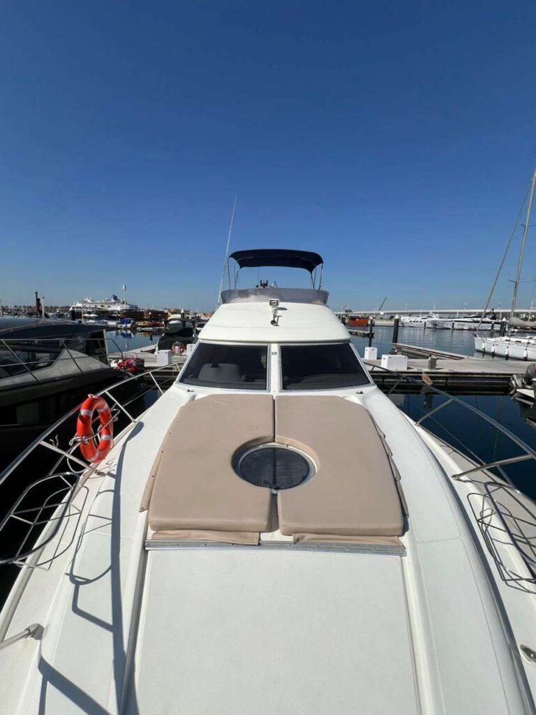 Bow sunbed area on YRD Signature 43ft yacht