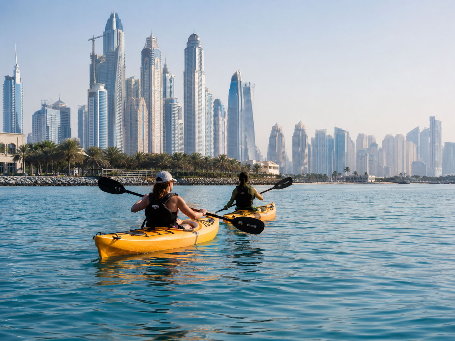 Kayaking Dubai Marina